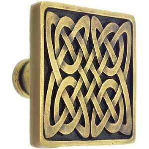  Knobs for Cabinets. Square Celtic Isles Knob   1 3/8 x 1 
