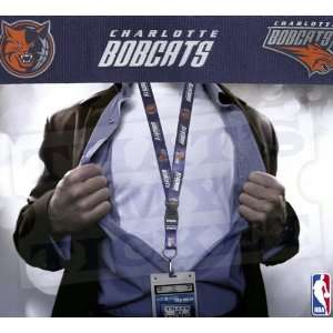  Charlotte Bobcats NBA Lanyard Key Chain and Ticket Holder 