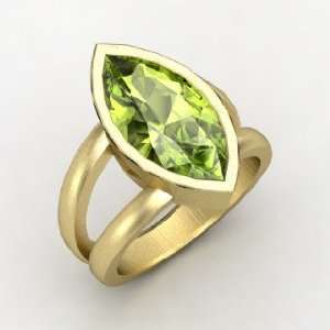    Ararat Ring, Marquise Peridot 18K Yellow Gold Ring Jewelry