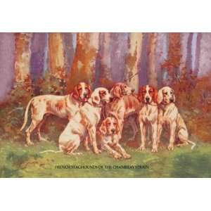   French Staghounds of the Chambray Strain 24x36 Giclee