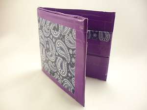 DUCT TAPE WALLET   PAISLEY AND PURPLE  