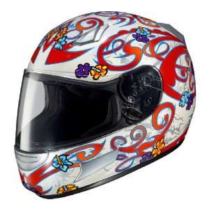 HJC CL SP Lola MC 1 Full Face Motorcycle Helmet White/Red/Silver Extra 
