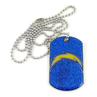 San Diego Chargers Jewelry NFL San Diego Chargers Glitter Dog Tag