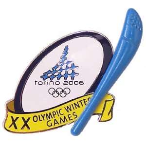Torino 2006 Olympics 3D Torch Double Pin  Sports 