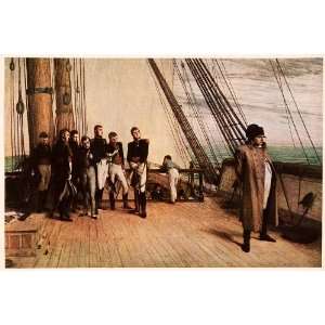  Tipped In Print Napoleon Bellerophon William Orchardson Uniform Ship 
