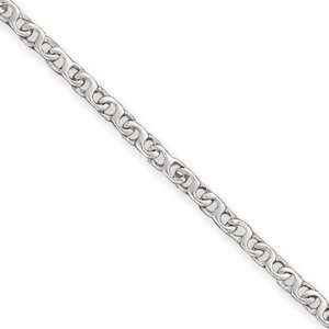  3mm, Figure 8 Link Anklet in Silver, 10 Inch Jewelry