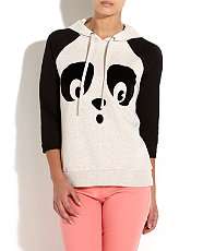 Oatmeal (Stone ) Oatmeal Panda Print Hoody  250984414  New Look