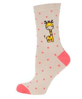 Cream (Cream) Giraffe Print Socks  252765913  New Look