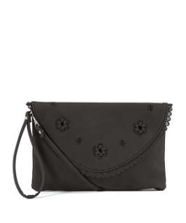 Black (Black) Black Floral Cut Out Clutch  243721501  New Look