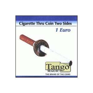  Cigarette Thru Coin Two Sides 1 Euro by Tango Toys 