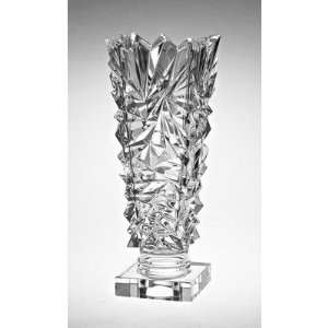 Glacier Design Crystal Footed Vase 