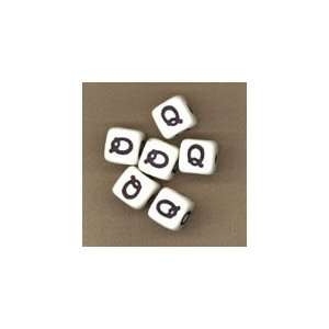    Alphabet Beads Letter Q 12mm Cube, 12pcs Arts, Crafts & Sewing