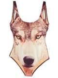 We Are Handsome Wolf Print Swimsuit   Start   farfetch 