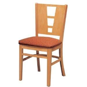   Armless Wood Cafeteria Dining Chair, Upholstered Chair