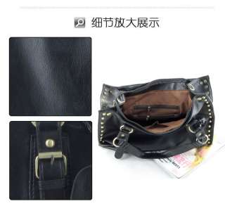 korea simple style rivet women’s fashion leather handbag shoulder 