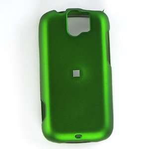   Green Rubberized Snap on Case Cover for HTC MyTouch Slide Electronics