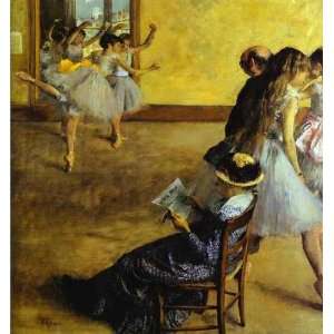   Made Oil Reproduction   Edgar Degas   40 x 42 inches   Ballet Class