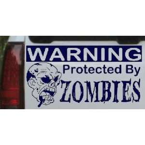   9in    Protected By Zombies Funny Car Window Wall Laptop Decal Sticker