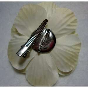  Ivory Camellia Flower Hair Clip and Pin Back Brooch 