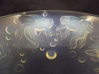 Beautiful Sabino Art Glass Goldfish Fish Opalescent Bowl  