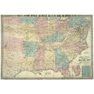  Civil War Map Phelps & Watson historical and military map 