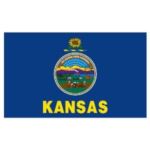 Kansas 4ft x 6ft Spun Heavy Duty Polyester Flag Patio 