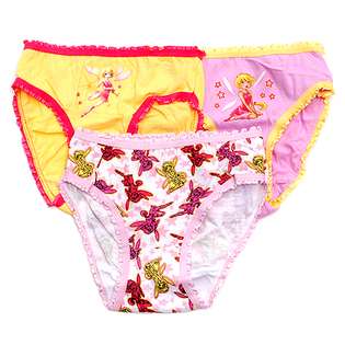   Girls Fairy Princess Pink Underwear Panty 3 Pack 4T 
