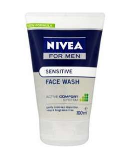 Nivea For Men Sensitive Face Wash 100ml   Boots