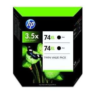  HP CH623BN 74XL Inkjet Cartridges, 2 Pk   Black Office 