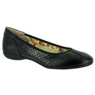 Womens Easy Street Fine Black Patent Quilted Shoes 