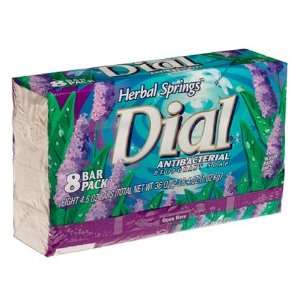  Dial Herbal Springs 4.5 Ounces Bar Soap   8 bar Beauty