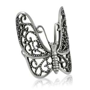   Antiqued Filigree Butterfly Fashion Ring   You Choose Size, 8 Jewelry
