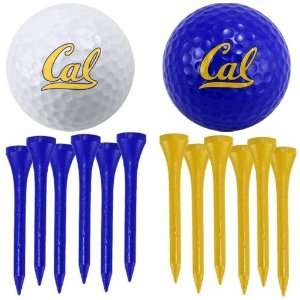  Cal Golden Bears Two Golf Balls and Twelve Tees Set 