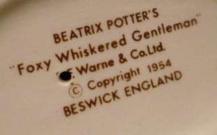 Beatrix Potter Foxy Whiskered Gentleman Beswick BP 3b  