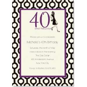  40 And Fabulous Birthday Invitations