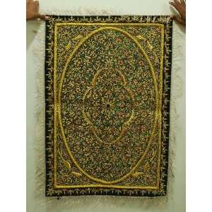   Work Jewel Carpet Wall Hanging Adorn with Multi Color Glass Beads