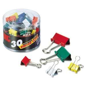  Binder Clips Metal Assorted Colors/Sizes 30/Pack Office 
