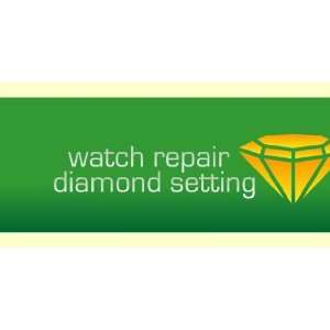   3x6 Vinyl Banner   Diamond Setting and Watch Repair 