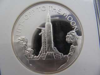 Franklin Mint Apollo 13 Silver Medal (medallion/coin) with Flown Metal 