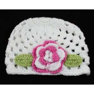  Infant Toddler Girl Baby Handmade Knit Crochet flowers Hat 