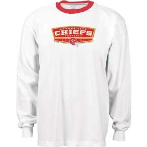 Kansas City Chiefs White Bloc Party Long Sleeve Ringer T Shirt  