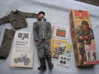 Old Vintage GI G.I. Joe Doll Toy Action Soldier w/ Box & Paperwork 