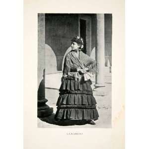  1904 Print Cigarrera Woman Costume Dress Fabrica Tabacos 