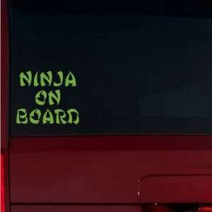  Ninja on Board Window Decal (Lime Tree Green) Automotive