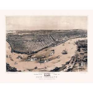    1851 Birds Eye View of New Orleans by John Bachmann Toys & Games