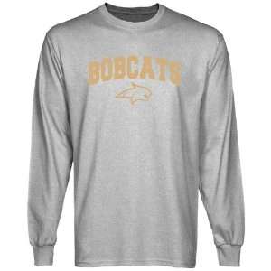  NCAA Montana State Bobcats Ash Logo Arch Long Sleeve T 