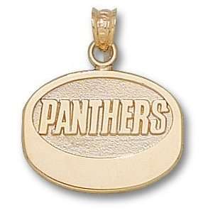 Florida Panthers 10K Gold FLORIDA PANTHERS Puck Pendant  