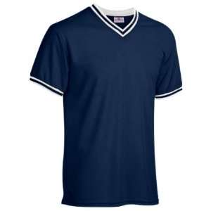   Team Colors V Neck Custom Baseball Jerseys 1770 77 NAVY/WHITE/NAVY YS