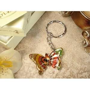  Baby Keepsake Murano butterfly keychain multi color (Set 