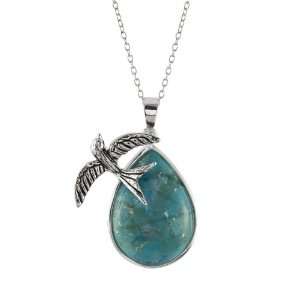  Sterling Silver Sparrow Turquoise Pendant Jewelry